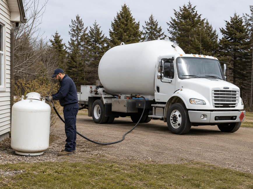 Bobtail Propane Truck